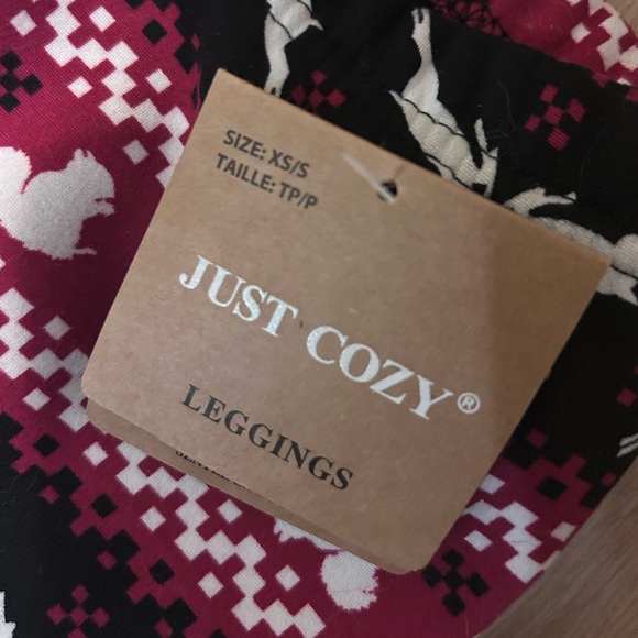 Just Cozy Women’s fleece lined print leggings Size Extra Small/Small - Picture 4 of 5